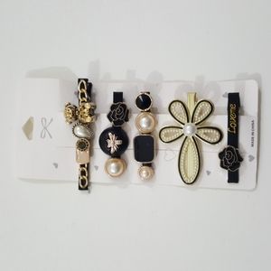(5/$25) 5pc Hair Barrette Clips (2.5"/3") long